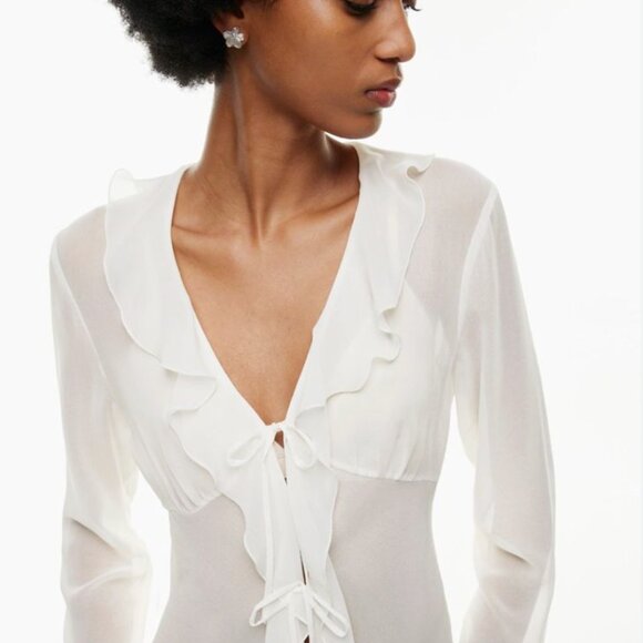 Aritzia Wilfred Frenchy Blouse in White - Picture 10 of 11